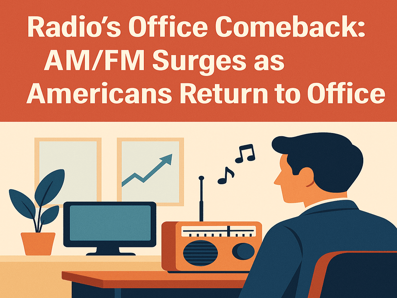 Radio’s Office Comeback: AM/FM Surges as Americans Return to Office