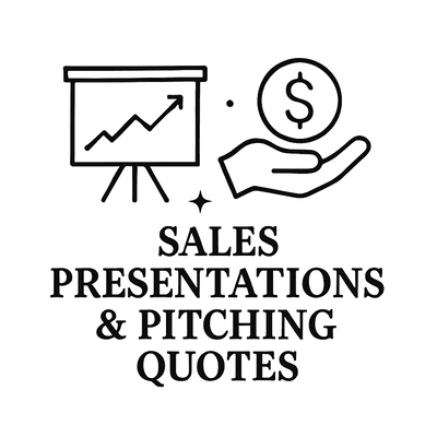Sales Presentations &amp; Pitching Quotes